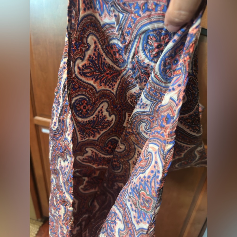Theory Multicolor Paisley Dress. Size 12-Fits Like A 10. 💯 Silk. Bundle 4 Deals! - Picture 9 of 13